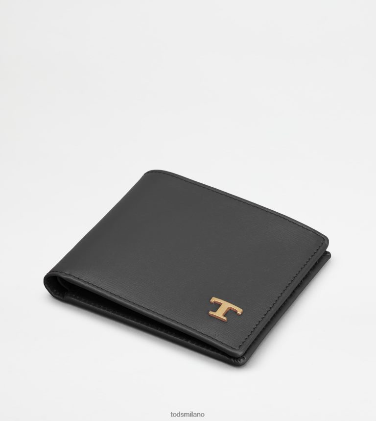 uomininero Tod's portafoglio in pelle P66X8B1013