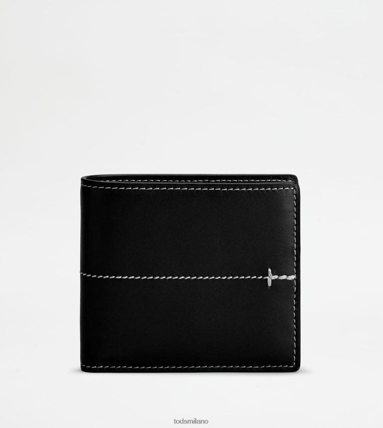 uomininero Tod's portafoglio in pelle P66X8B1030
