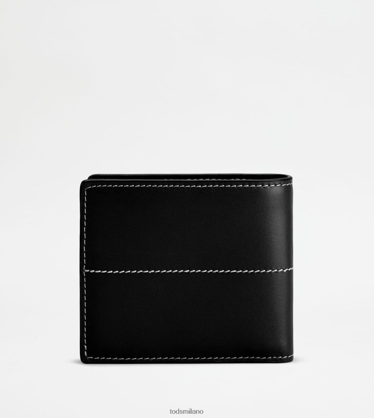 uomininero Tod's portafoglio in pelle P66X8B1030