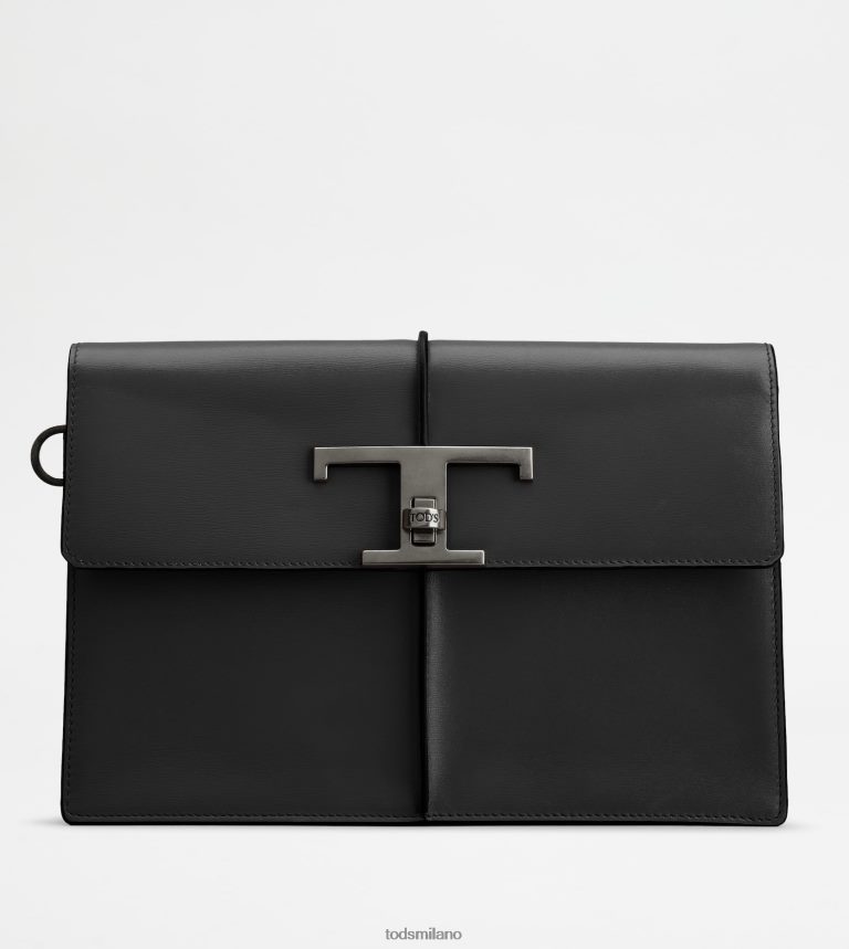 uomininero Tod's t Intramontabile pochette in pelle P66X8B997