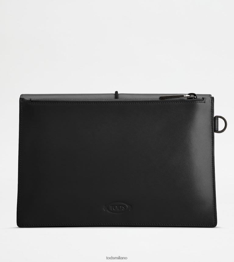 uomininero Tod's t Intramontabile pochette in pelle P66X8B997