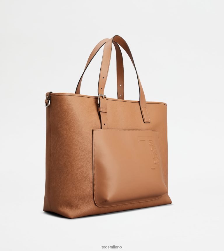 uominimarrone Tod's borsa shopping in pelle media P66X8B1005