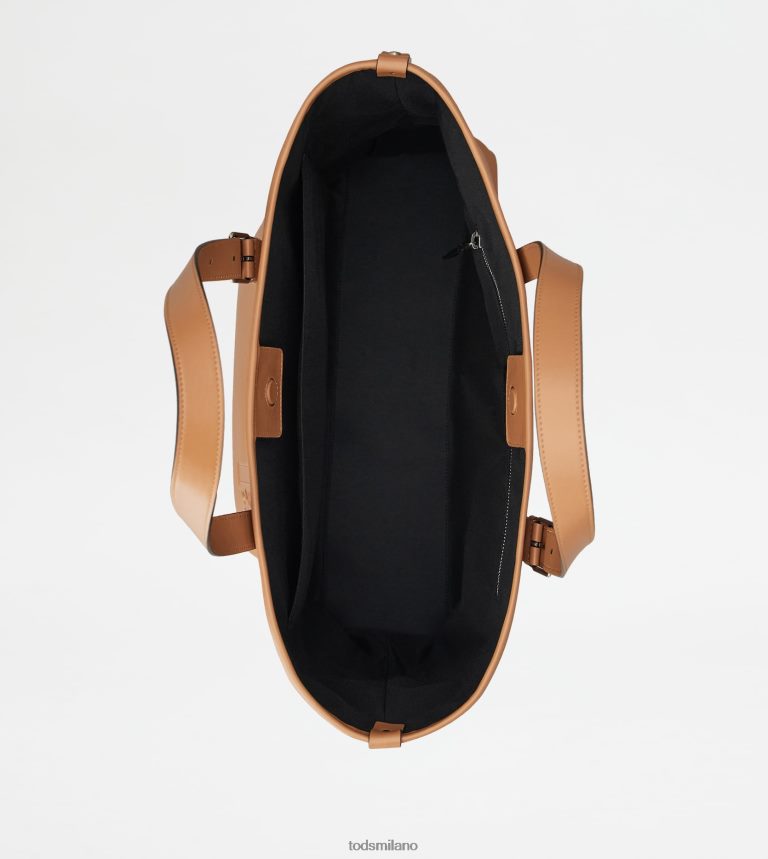 uominimarrone Tod's borsa shopping in pelle media P66X8B1005