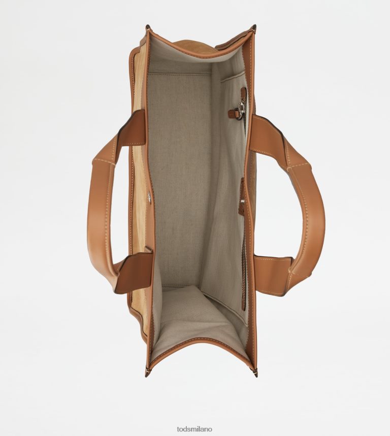 uominimarrone Tod's borsa shopping tote in pelle scamosciata media P66X8B994