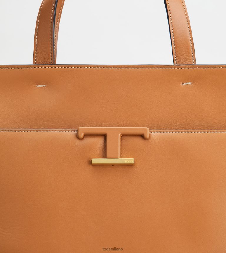 uominimarrone Tod's t Intramontabile borsa shopping in pelle media P66X8B999