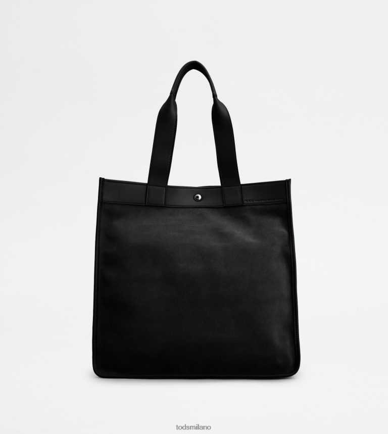 uomininero Tod's borsa shopping tote in pelle scamosciata media P66X8B993