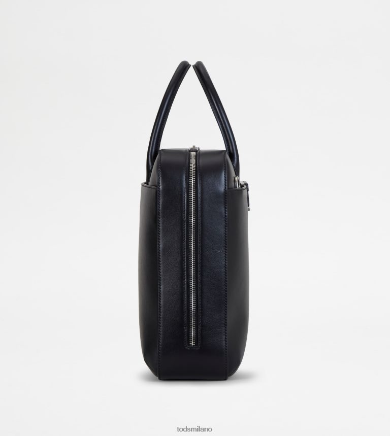 uomininero Tod's t Intramontabile cartella in pelle media P66X8B995