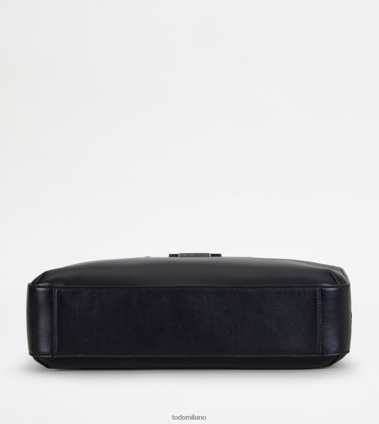 uomininero Tod's t Intramontabile cartella in pelle media P66X8B995