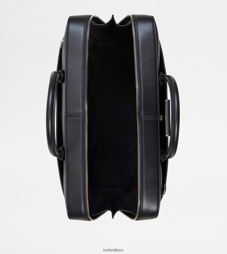uomininero Tod's t Intramontabile cartella in pelle media P66X8B995