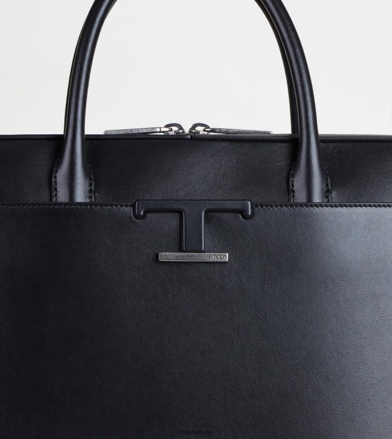 uomininero Tod's t Intramontabile cartella sottile in pelle media P66X8B996