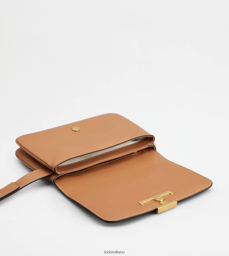 uominibeige/marrone Tod's t intramontabile marsupio in cordoncino e pelle mini P66X8B982