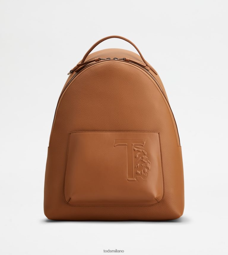 uominimarrone Tod's zaino in pelle medio P66X8B986