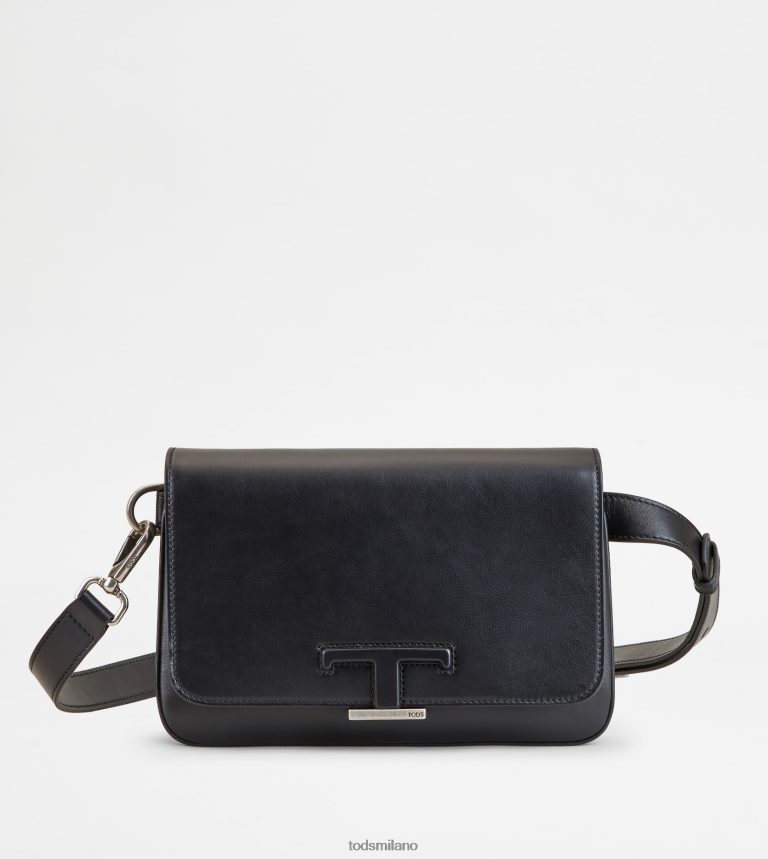 uomininero Tod's t intramontabile marsupio mini in pelle P66X8B983