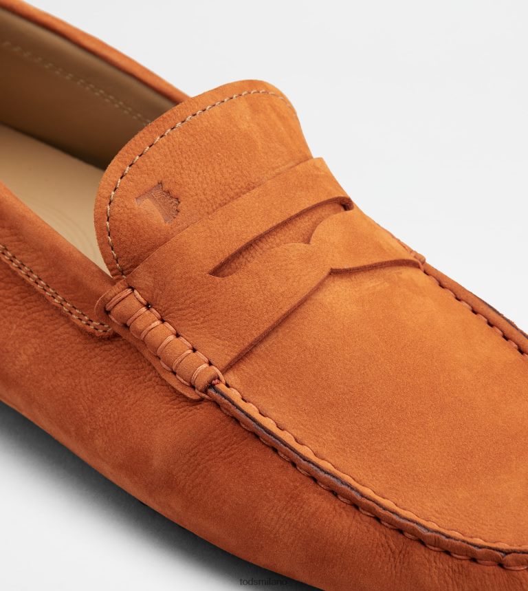 uominiarancia Tod's gommino mocassino in nabuk P66X8B776