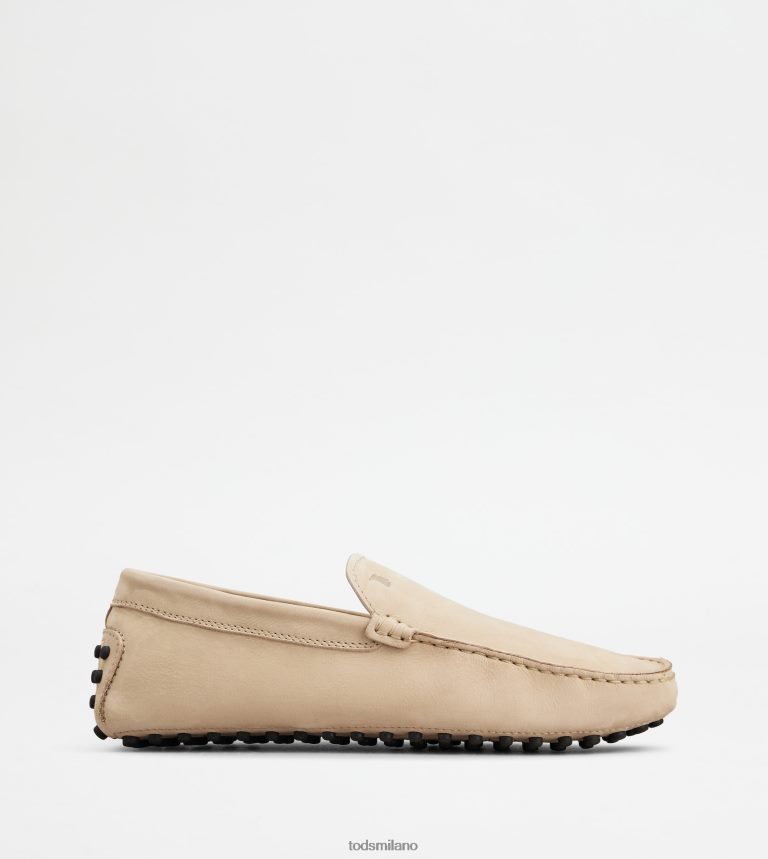 uominibeige Tod's gommino mocassino in nabuk P66X8B774