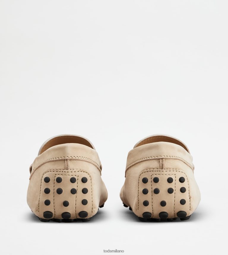 uominibeige Tod's gommino mocassino in nabuk P66X8B774