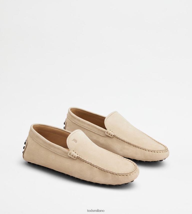 uominibeige Tod's gommino mocassino in nabuk P66X8B774