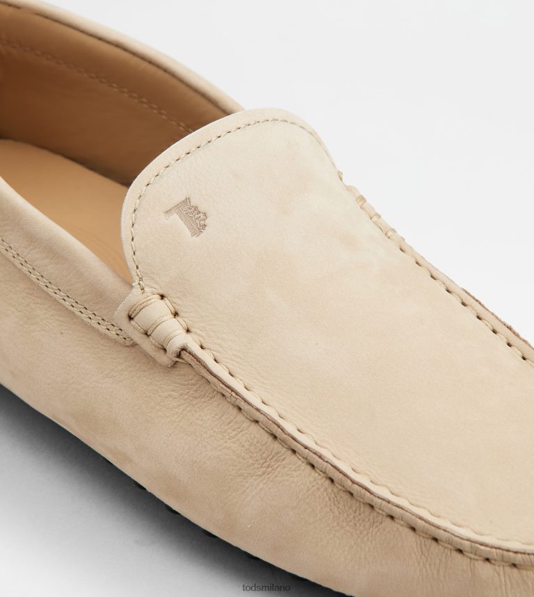 uominibeige Tod's gommino mocassino in nabuk P66X8B774