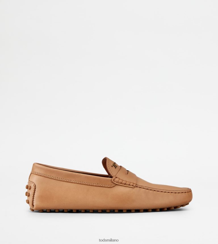 uominibeige Tod's gommino mocassino in pelle P66X8B729