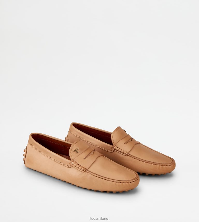 uominibeige Tod's gommino mocassino in pelle P66X8B729