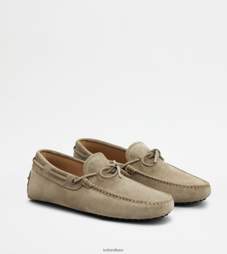 uominibeige Tod's gommino mocassino in pelle scamosciata P66X8B741