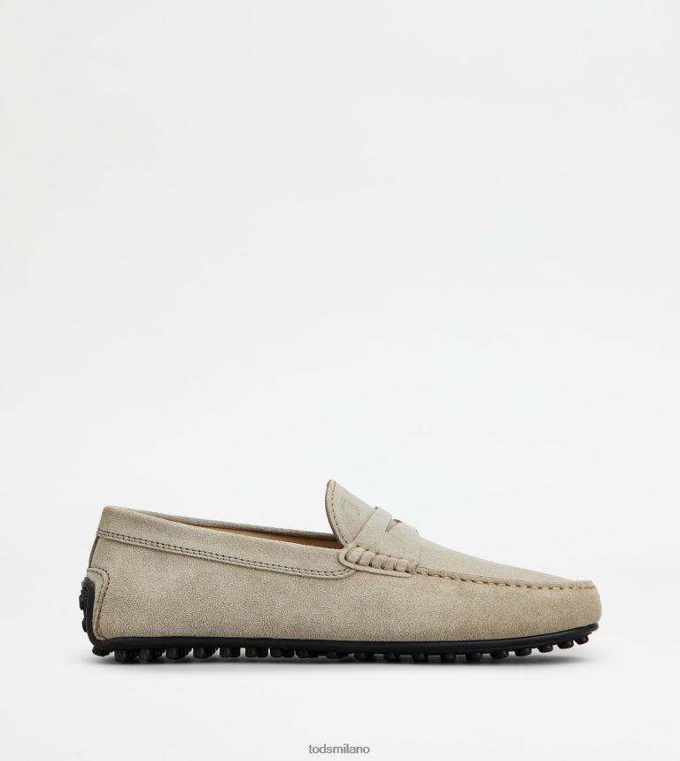 uominibeige Tod's mocassino gommino da città in pelle scamosciata P66X8B753