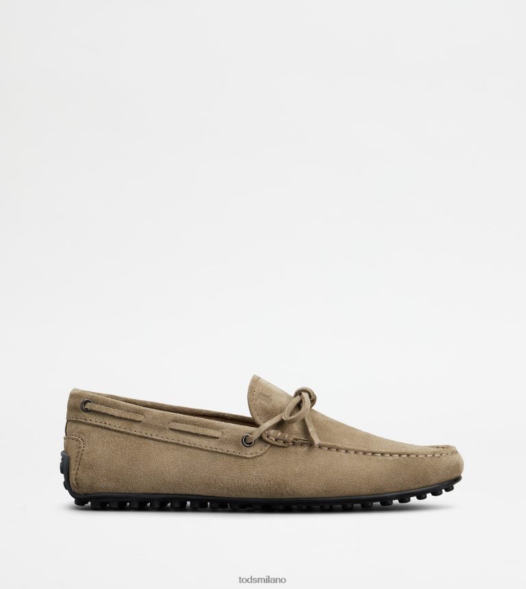 uominibeige Tod's mocassino gommino da città in pelle scamosciata P66X8B759