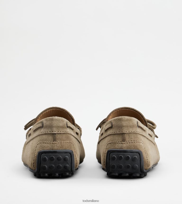 uominibeige Tod's mocassino gommino da città in pelle scamosciata P66X8B759
