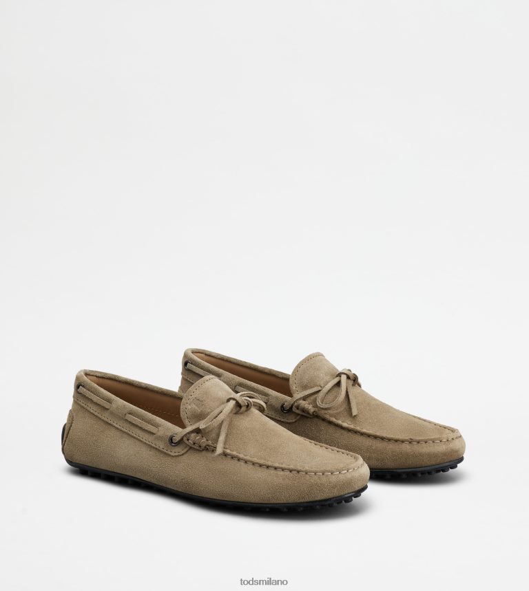 uominibeige Tod's mocassino gommino da città in pelle scamosciata P66X8B759