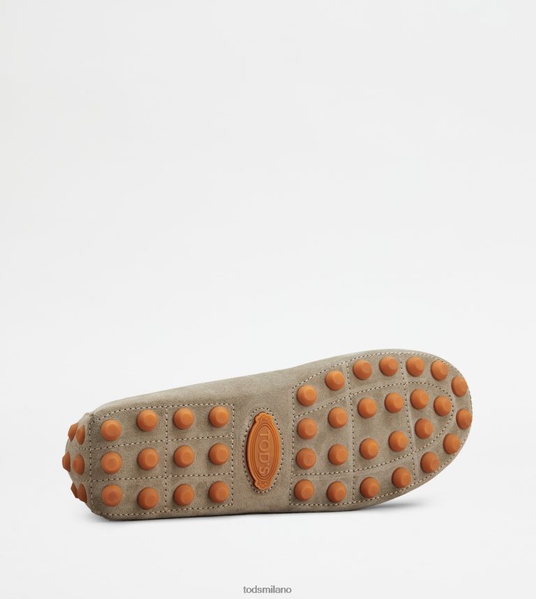uominibeige/arancione Tod's gommino a bolle in camoscio P66X8B710