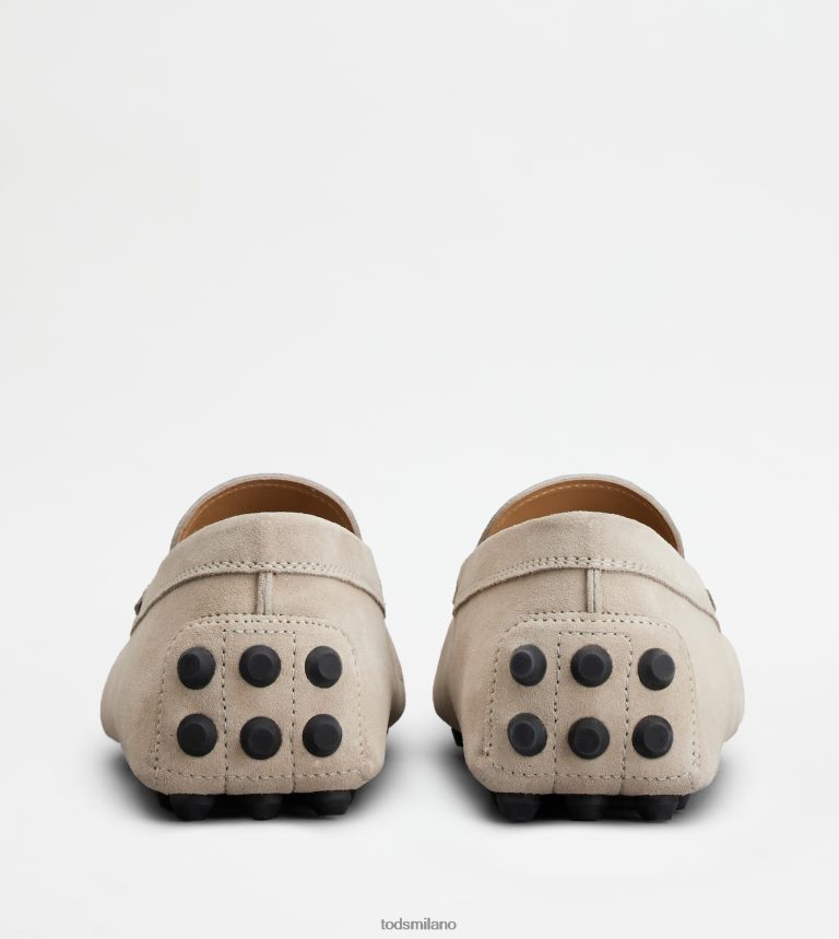 uominibianco sporco/nero Tod's gommino a bolle in camoscio P66X8B714