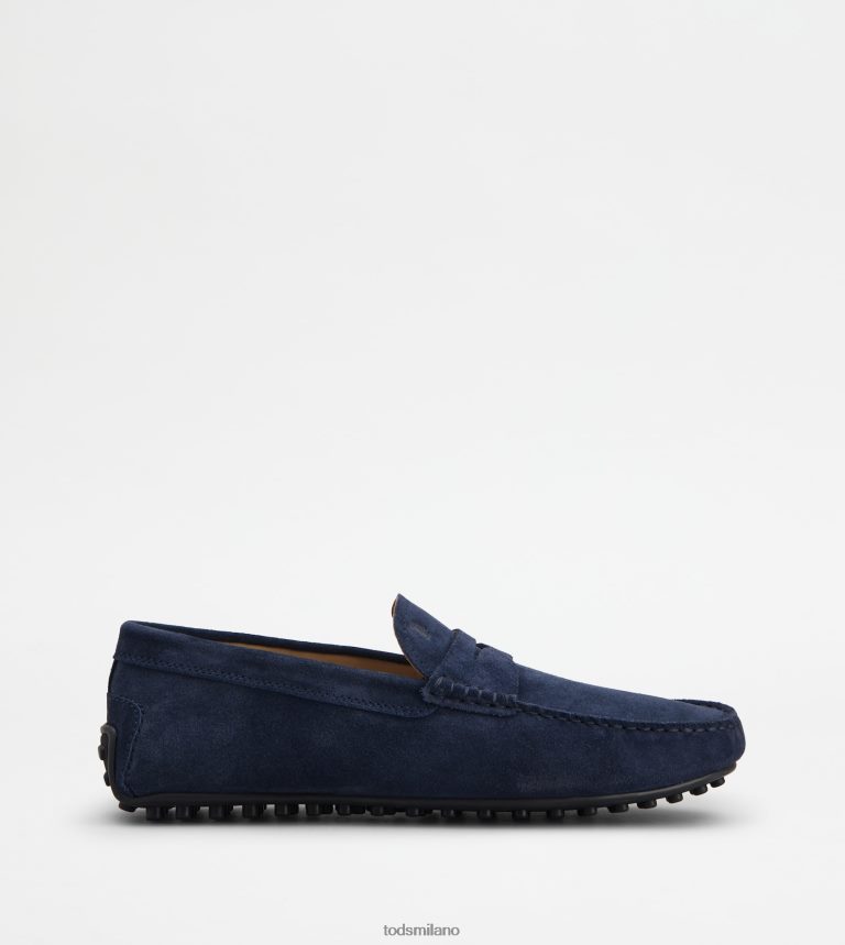 uominiblu Tod's mocassino gommino da città in pelle scamosciata P66X8B756