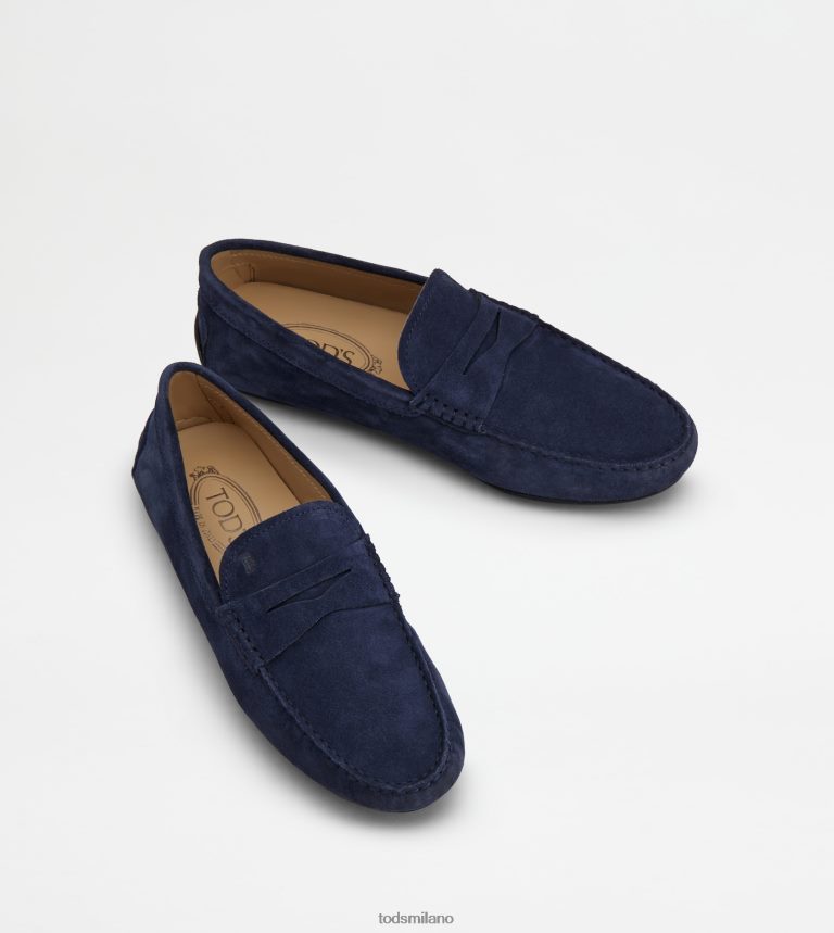 uominiblu Tod's mocassino gommino da città in pelle scamosciata P66X8B756