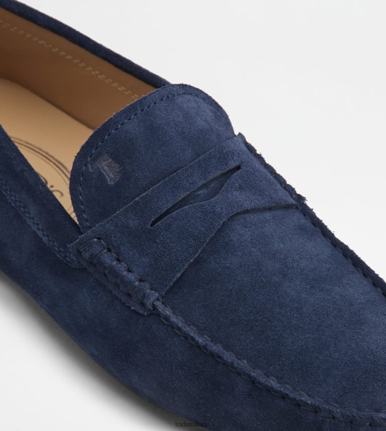 uominiblu Tod's mocassino gommino da città in pelle scamosciata P66X8B756