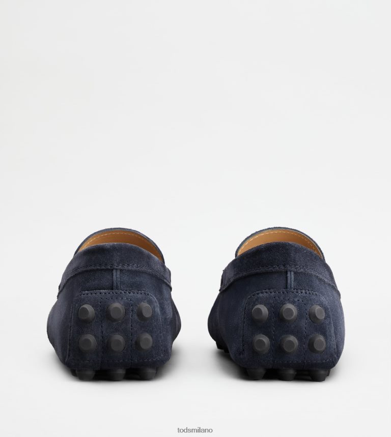 uominiblu grigio Tod's gommino a bolle in camoscio P66X8B715