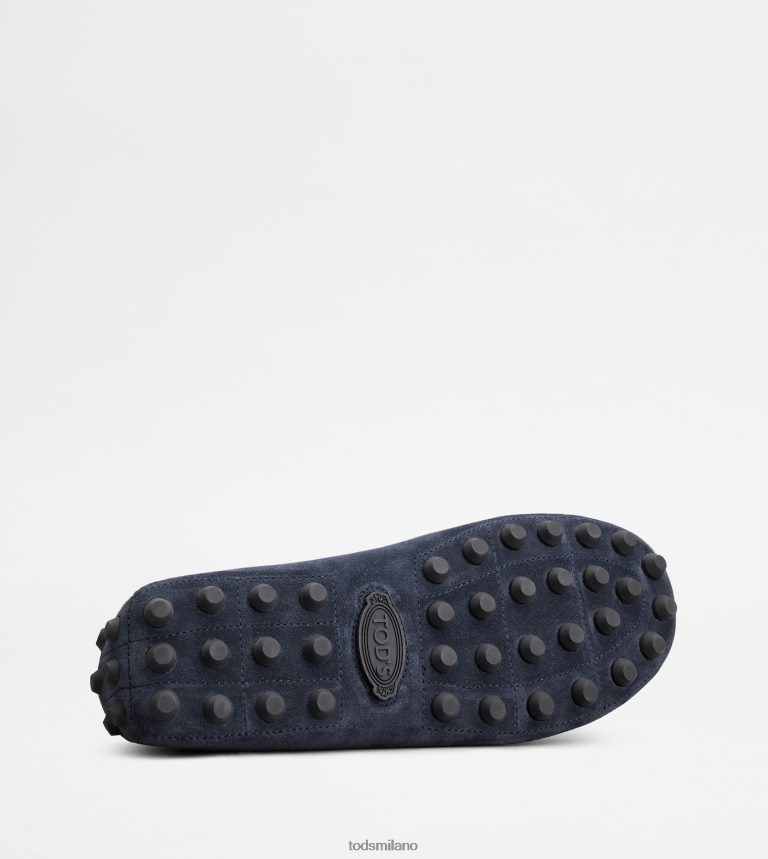 uominiblu grigio Tod's gommino a bolle in camoscio P66X8B715
