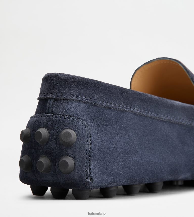 uominiblu grigio Tod's gommino a bolle in camoscio P66X8B715