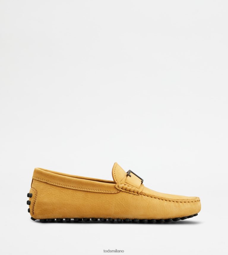 uominigiallo Tod's gommino mocassino in nabuk P66X8B722