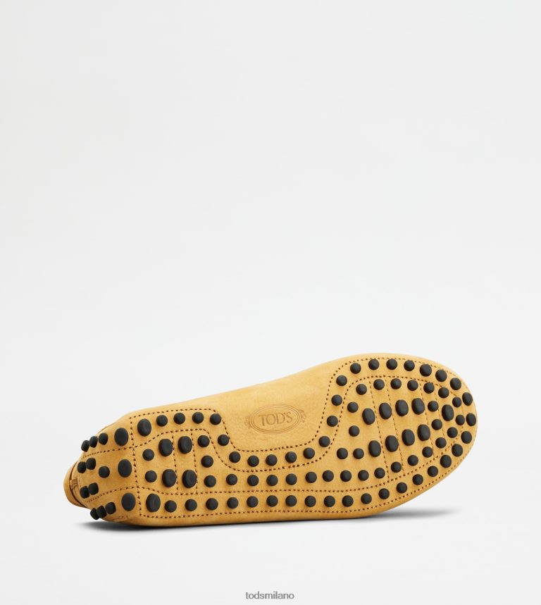 uominigiallo Tod's gommino mocassino in nabuk P66X8B722