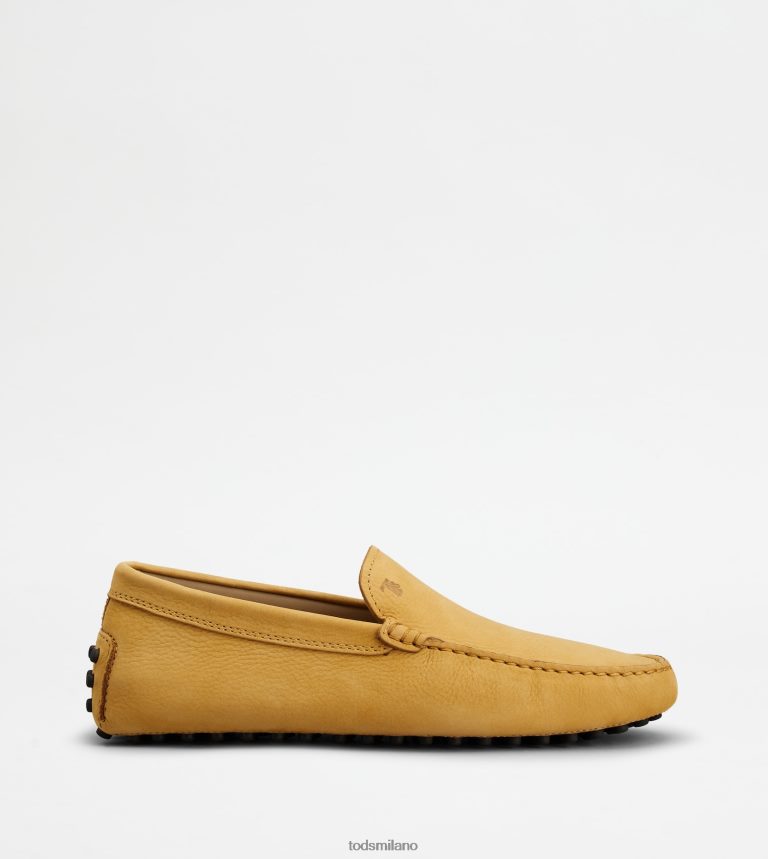 uominigiallo Tod's gommino mocassino in nabuk P66X8B725