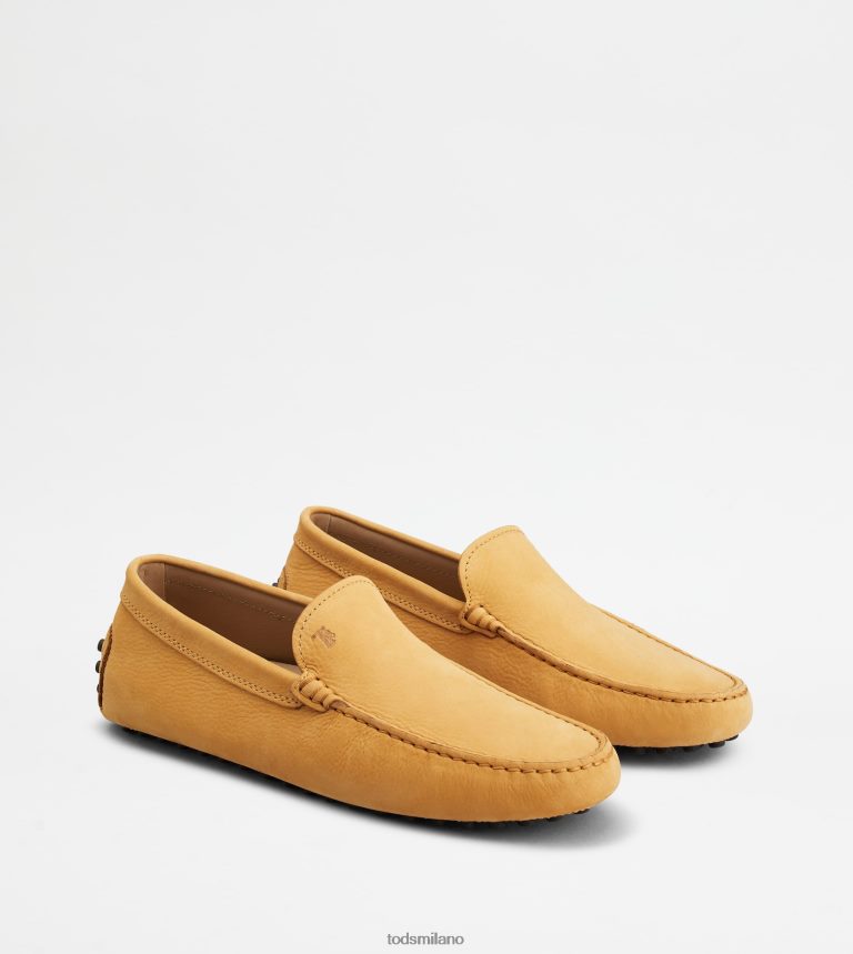 uominigiallo Tod's gommino mocassino in nabuk P66X8B725