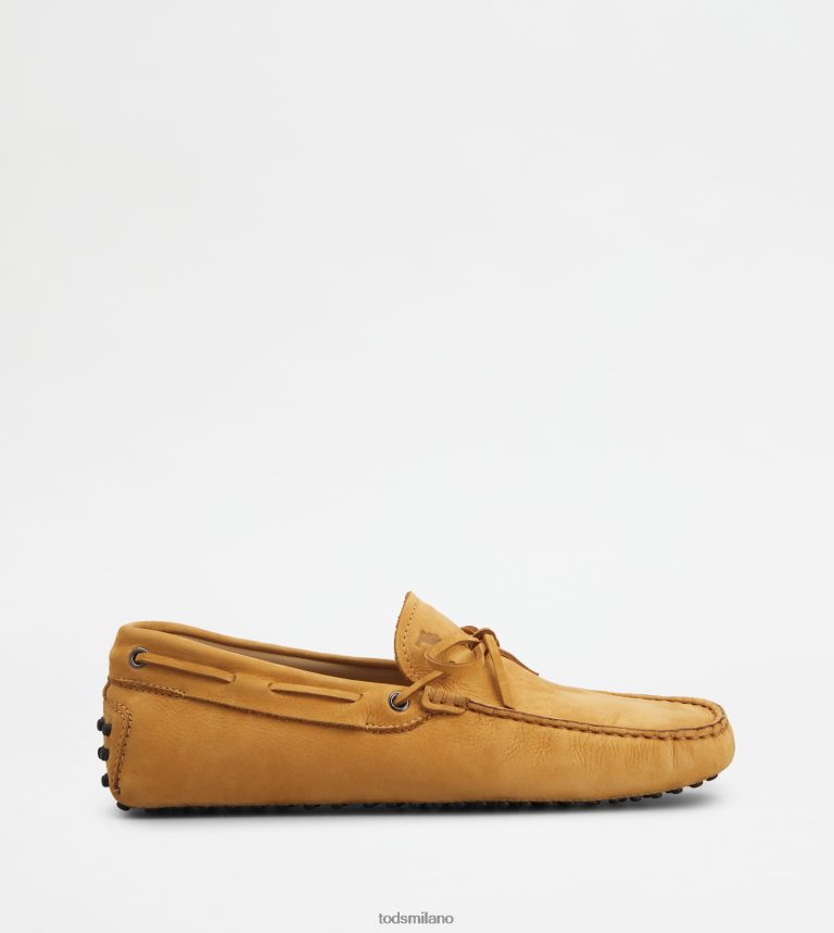 uominigiallo Tod's gommino mocassino in nabuk P66X8B744