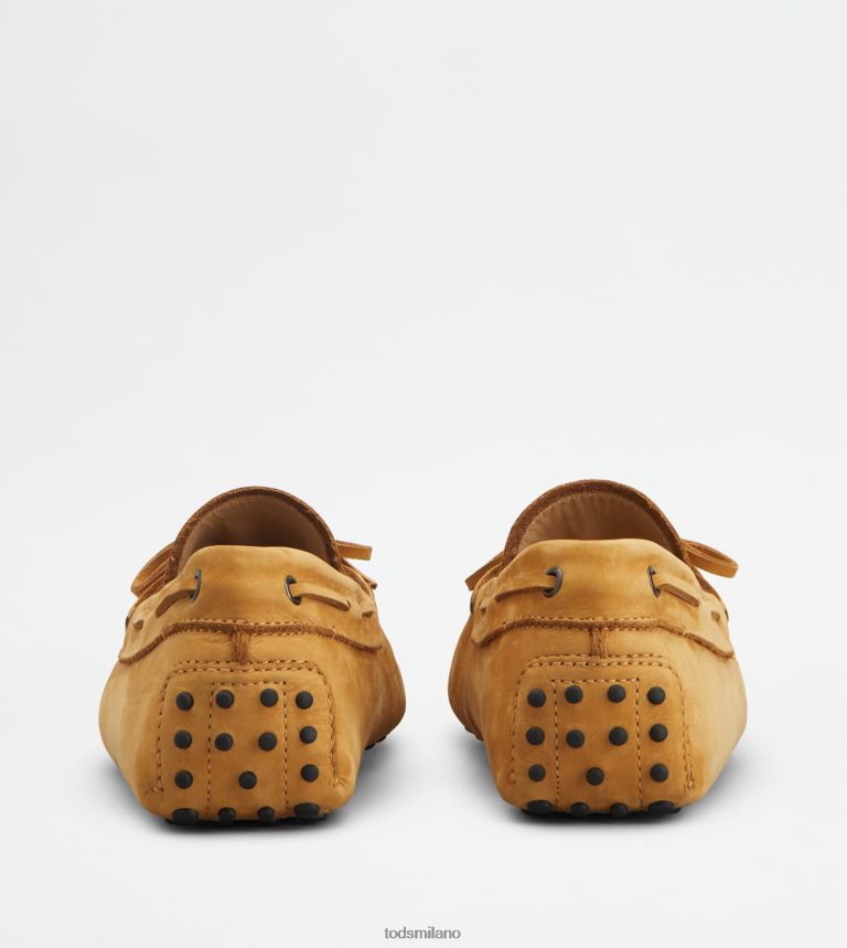 uominigiallo Tod's gommino mocassino in nabuk P66X8B744
