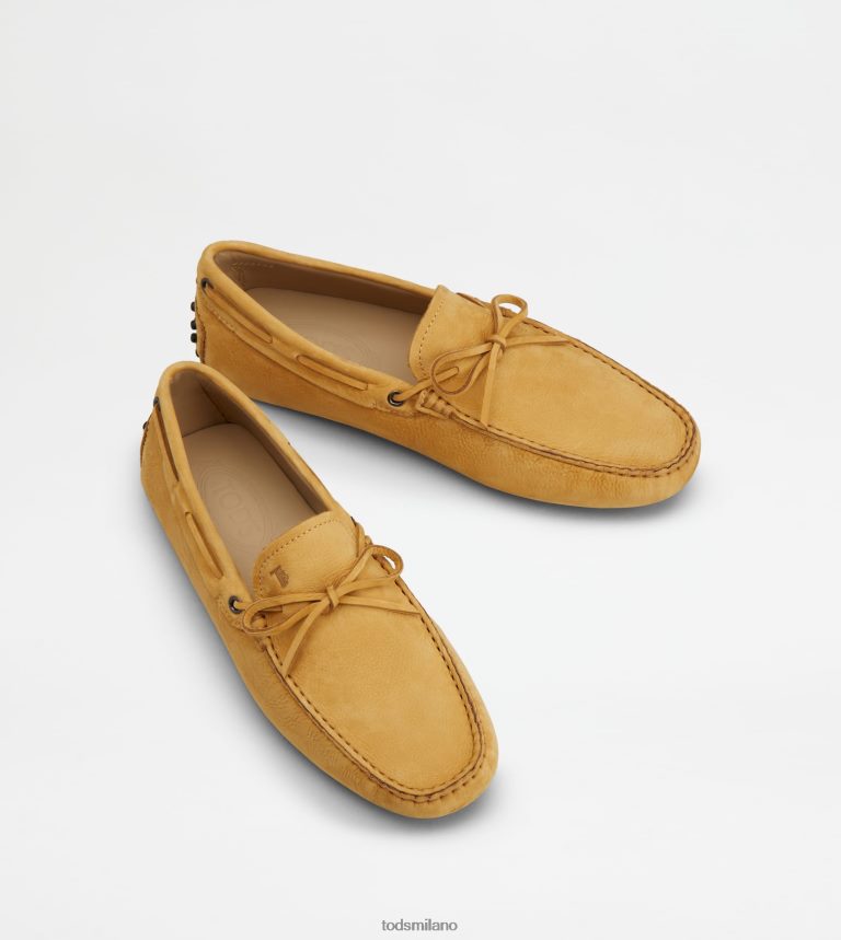 uominigiallo Tod's gommino mocassino in nabuk P66X8B744