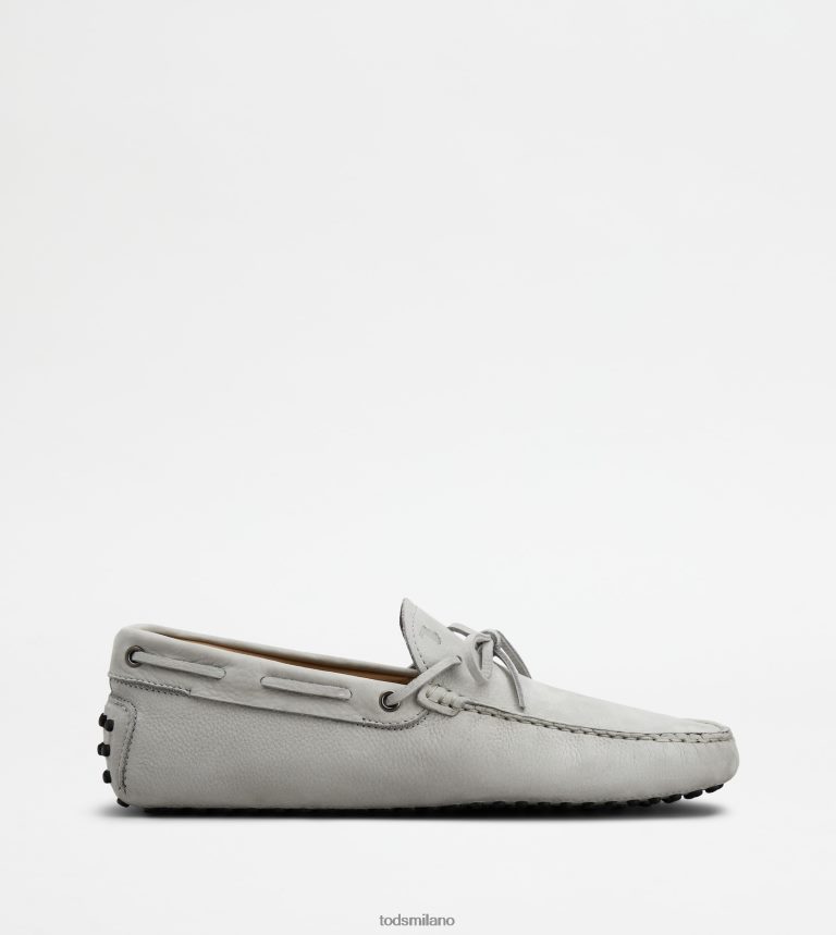 uominigrigio Tod's gommino mocassino in nabuk P66X8B745