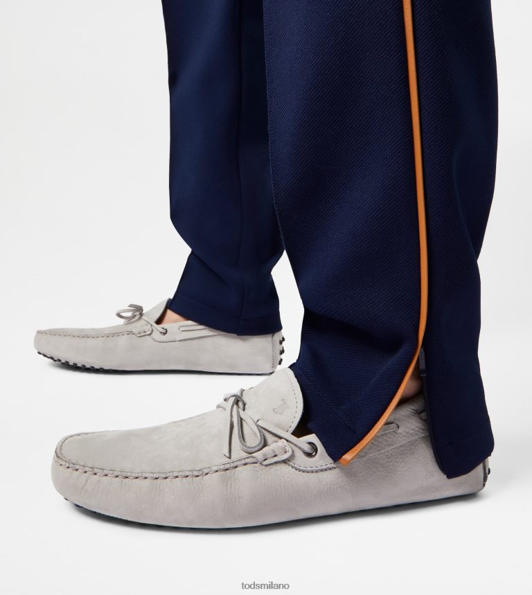 uominigrigio Tod's gommino mocassino in nabuk P66X8B745