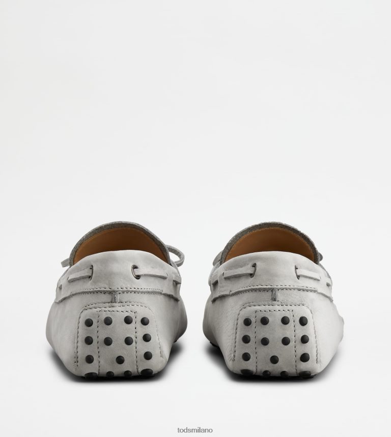 uominigrigio Tod's gommino mocassino in nabuk P66X8B745