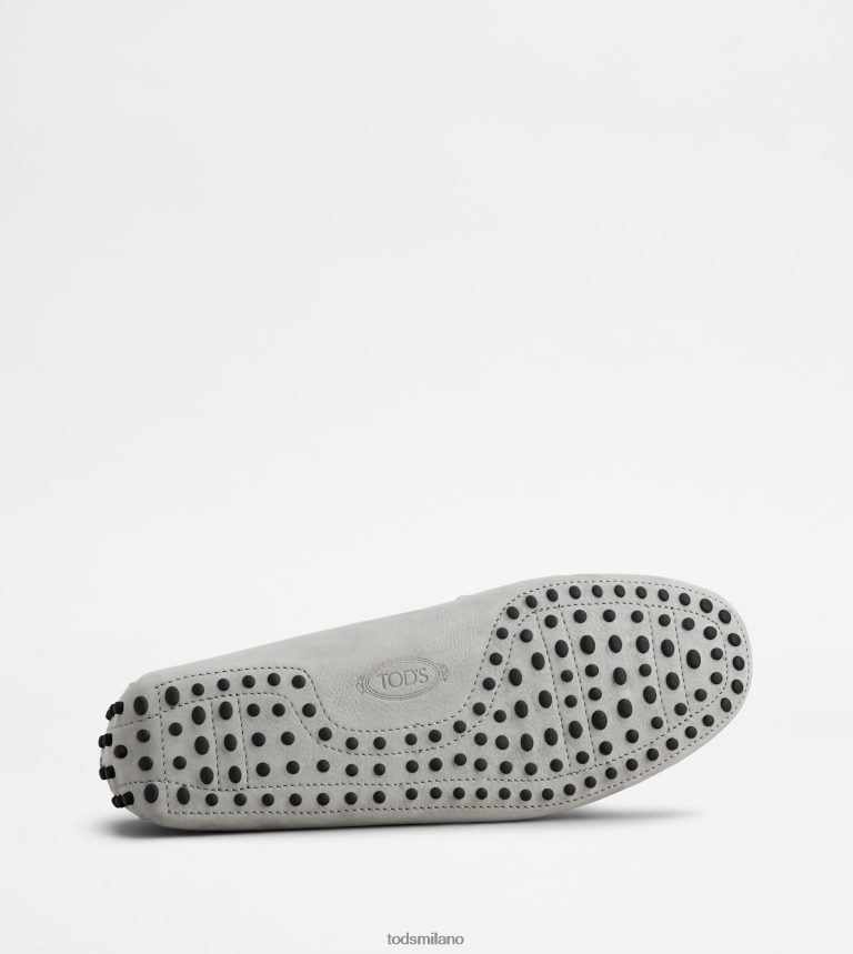 uominigrigio Tod's gommino mocassino in nabuk P66X8B745