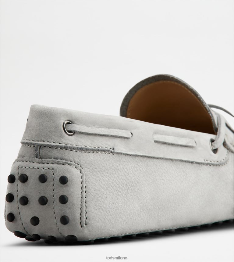 uominigrigio Tod's gommino mocassino in nabuk P66X8B745