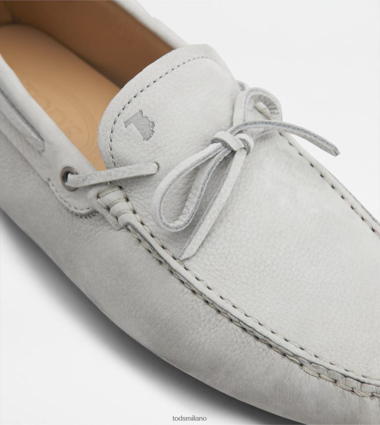uominigrigio Tod's gommino mocassino in nabuk P66X8B745